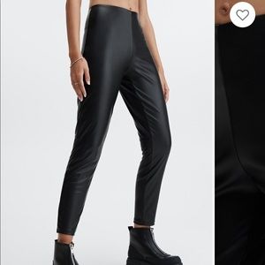 High-Waisted Vegan Leather Leggings
